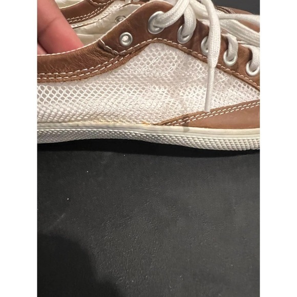 NWOB Tretorn Gullwing Mesh Cotton Net Sneaker Lace Up Brown White Womens Size 10 - Picture 5 of 8